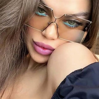 Oversize firkant solbrille -Brun